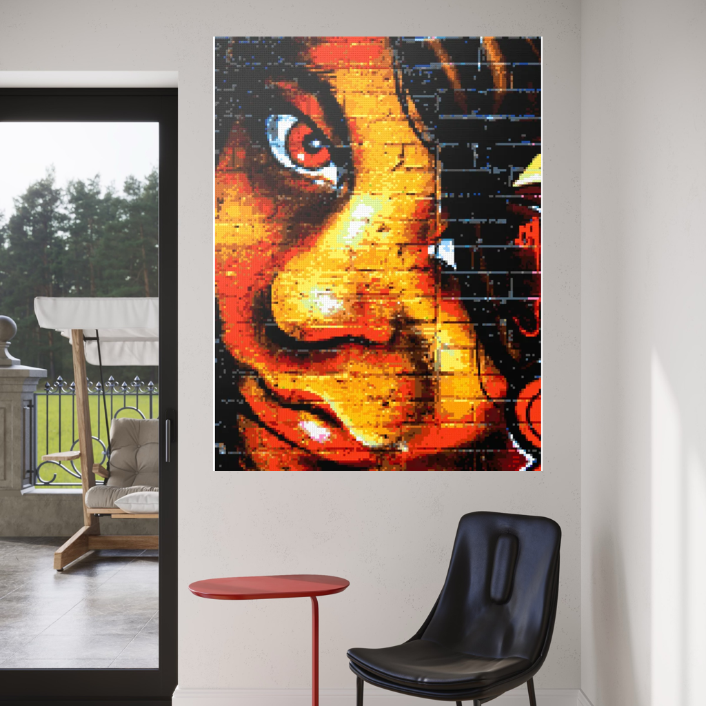 Street Art Spray Paint Face
