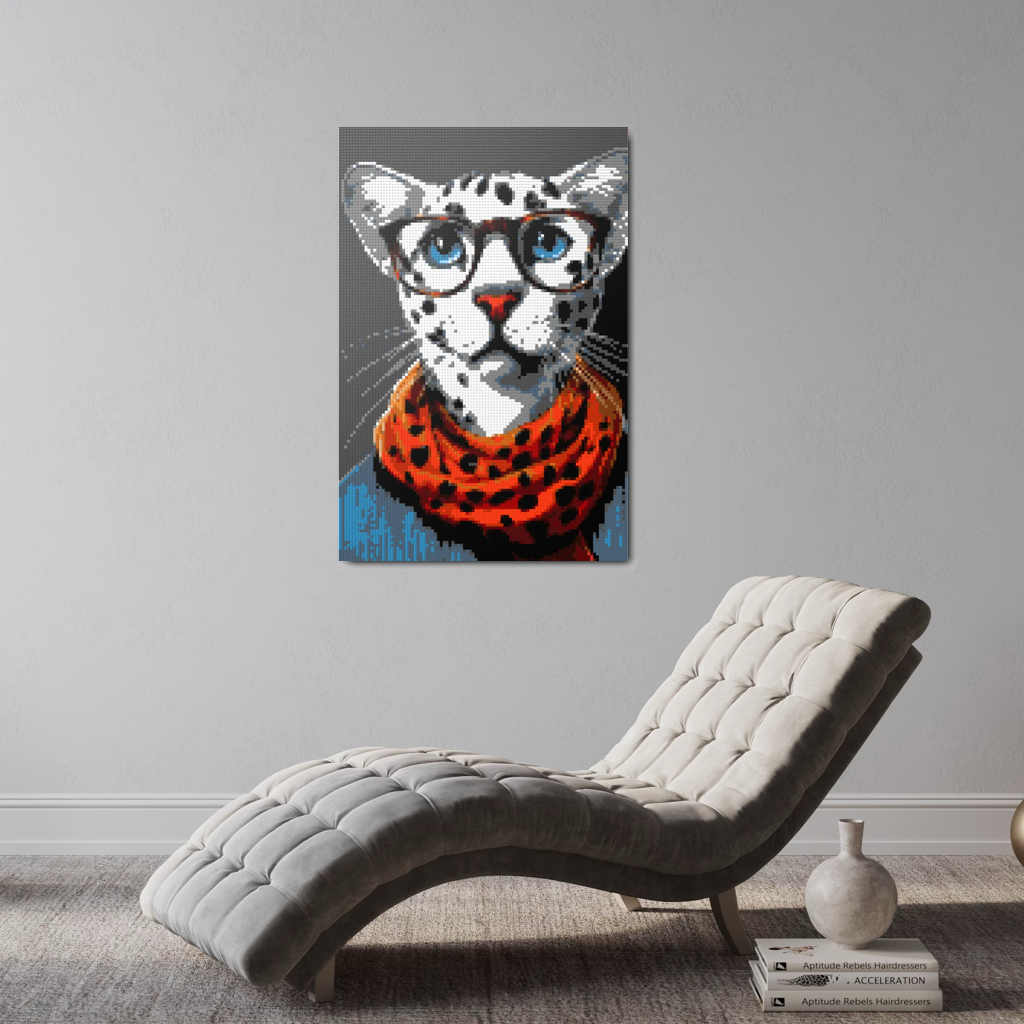 Hipster cat Buddy mosaic