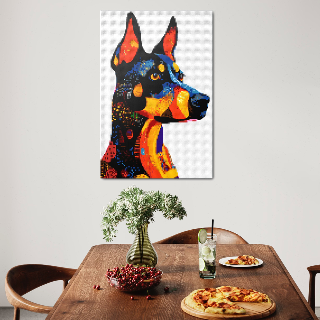Doberman dog mosaic