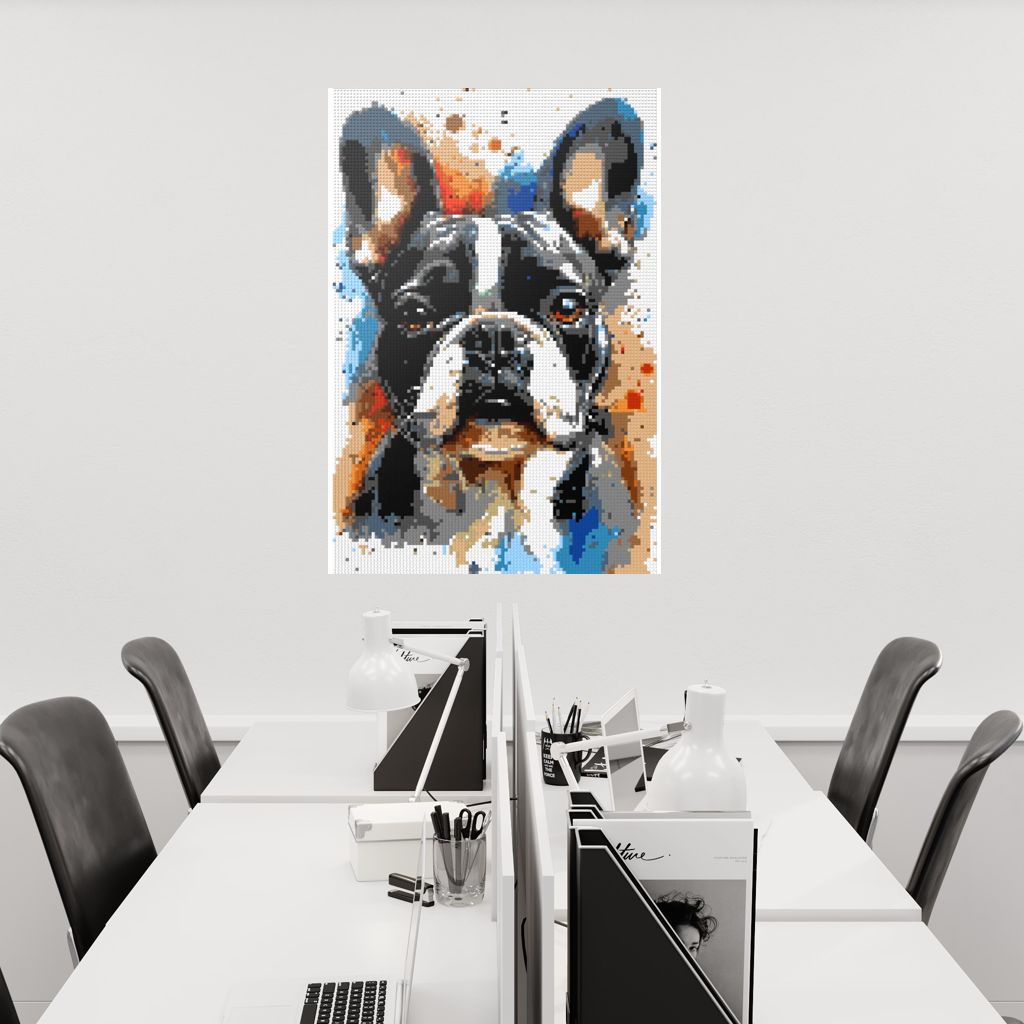 French bulldogs mosaic