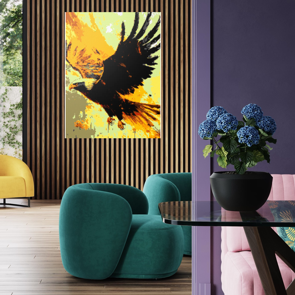 Eagle bird animal mosaic