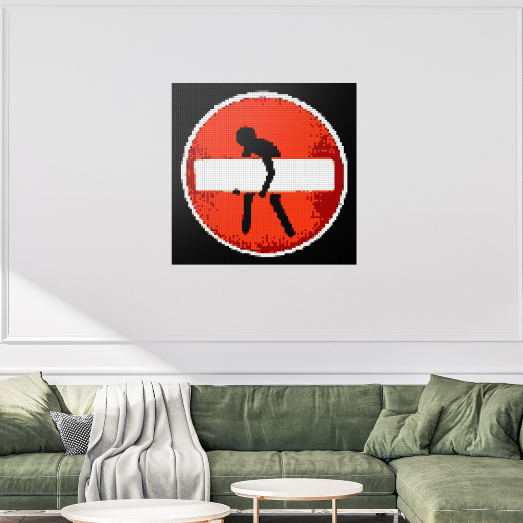 No Entry Street Art Sign