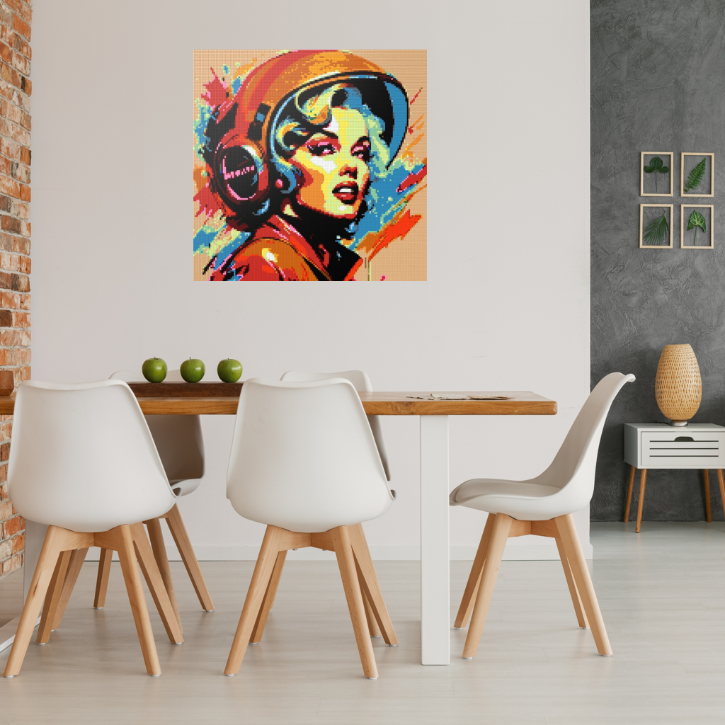 Intense Color Marilyn with Helmet