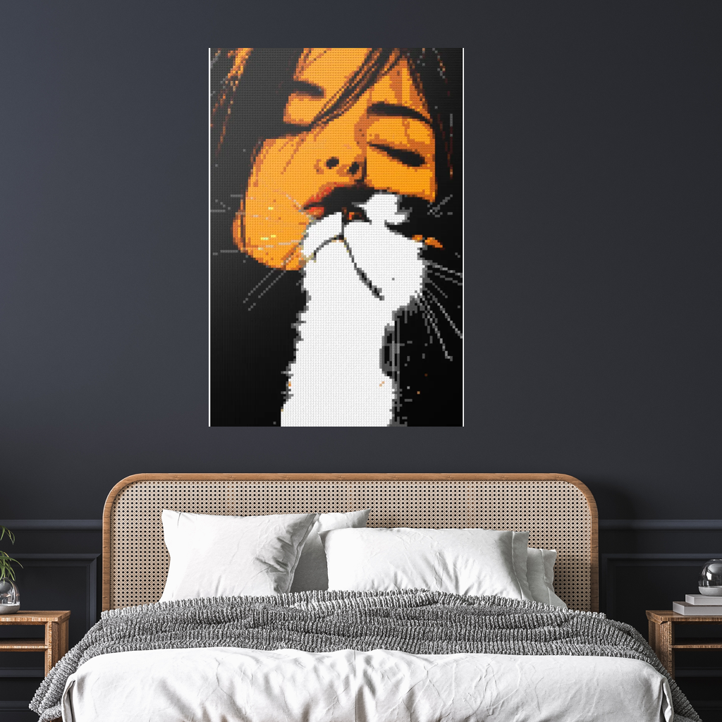 I love you kitty mosaic