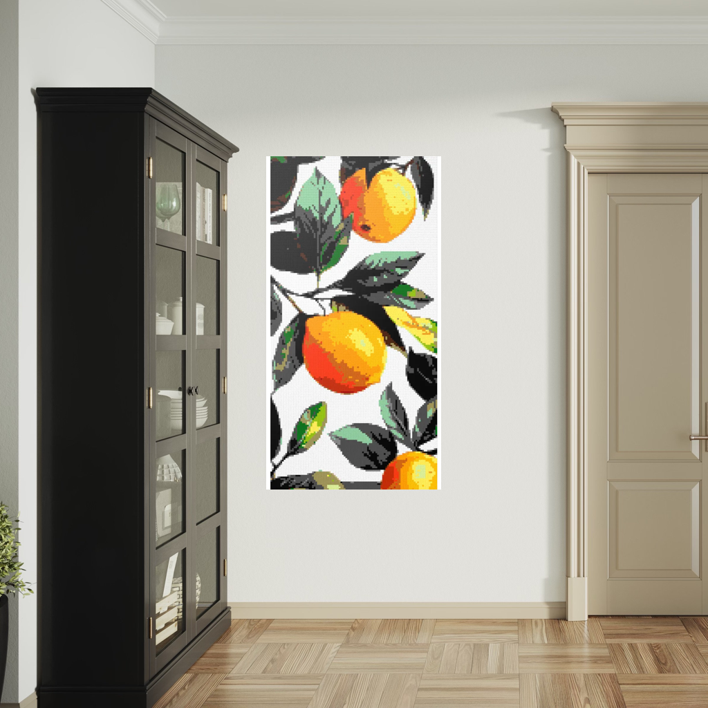 Lemons botanical art mosaic