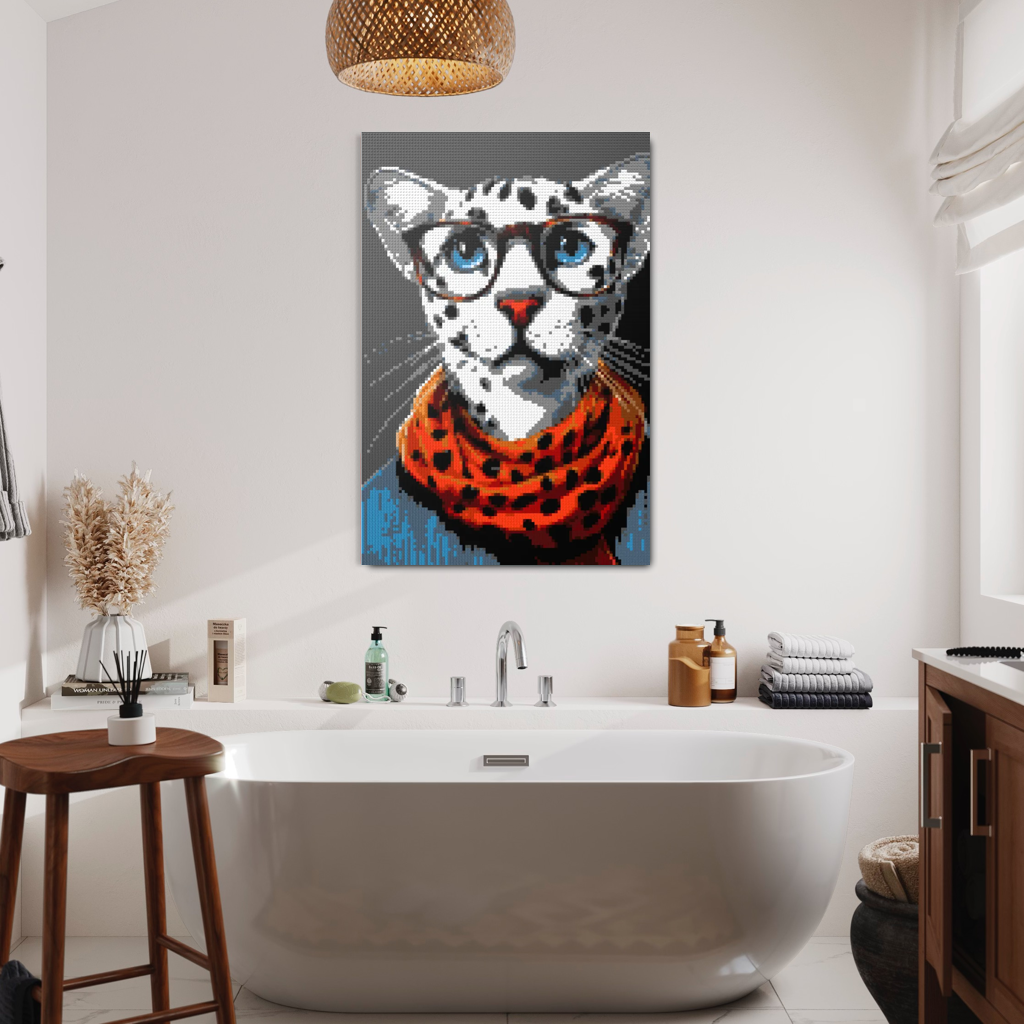 Hipster cat Buddy mosaic