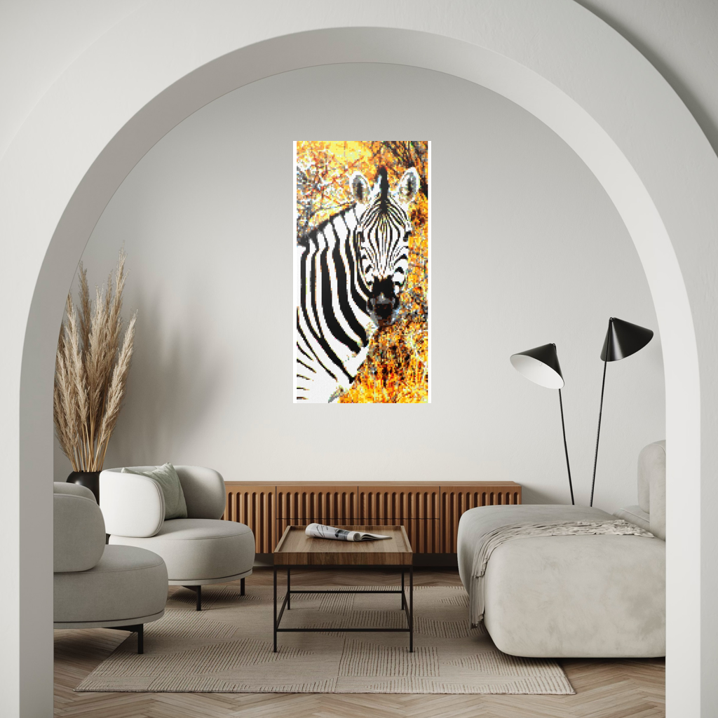 Side Portrait of an African Zebra
