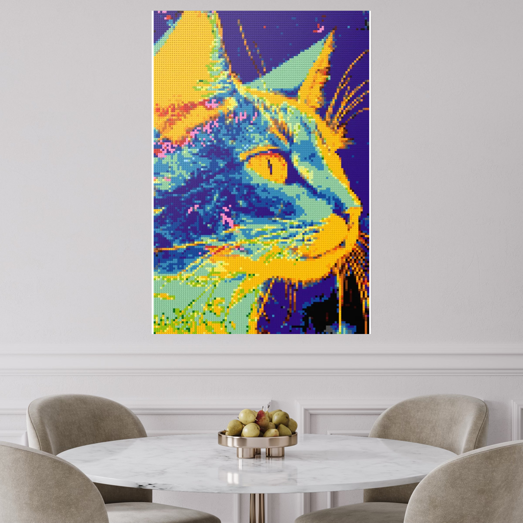Blue cat mosaic