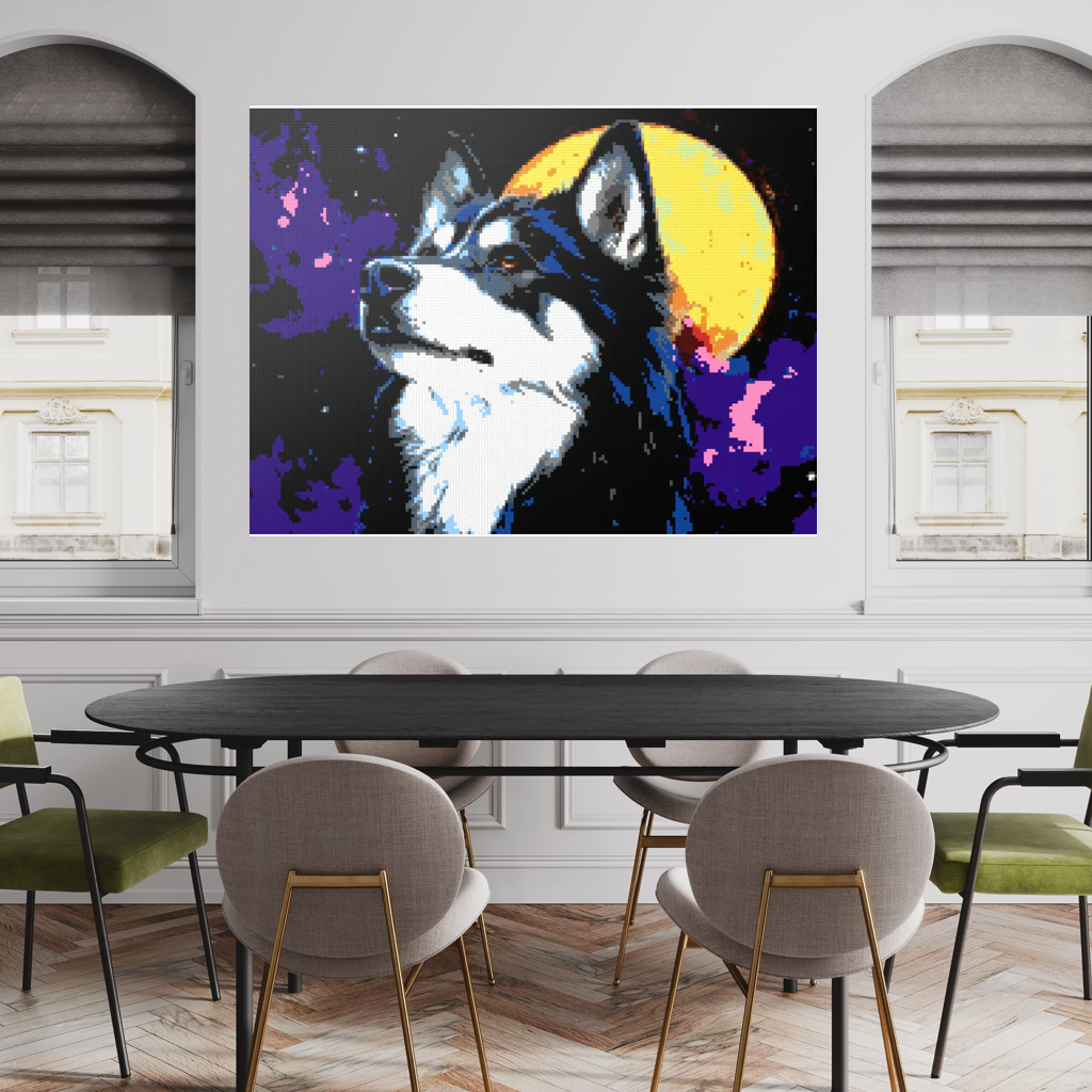 Dog Husky Wolfi mosaic