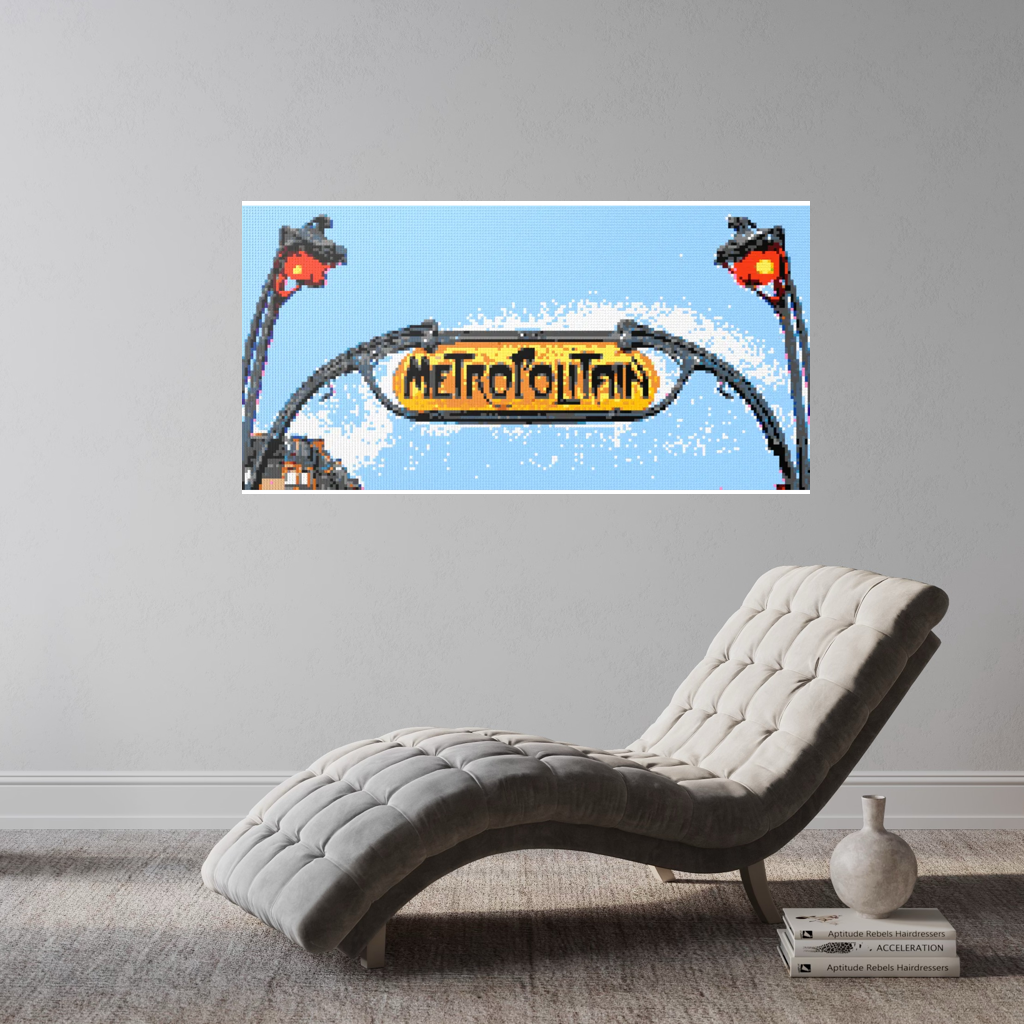 Metropolitain Train Station Sign in Paris