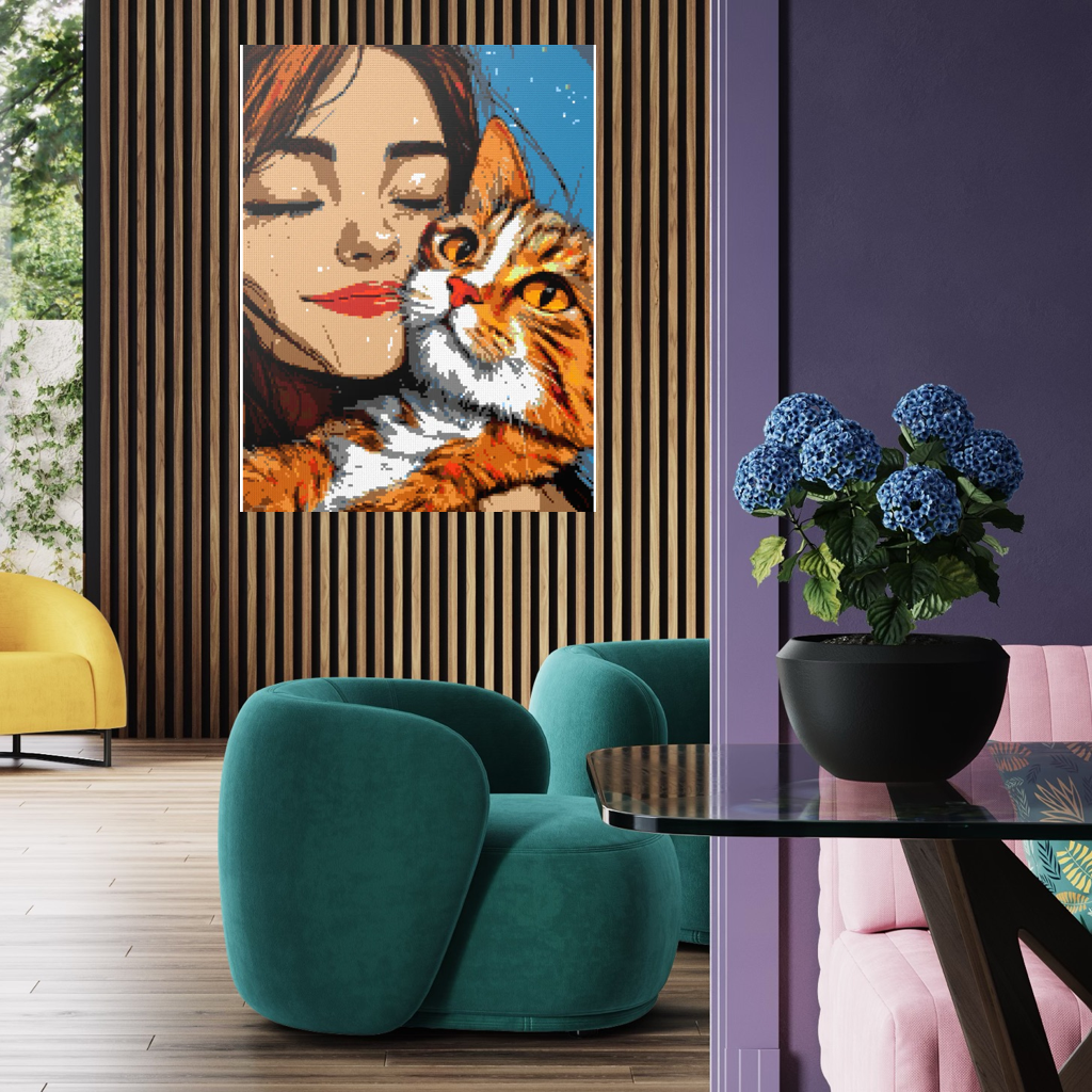 Cat's love mosaic