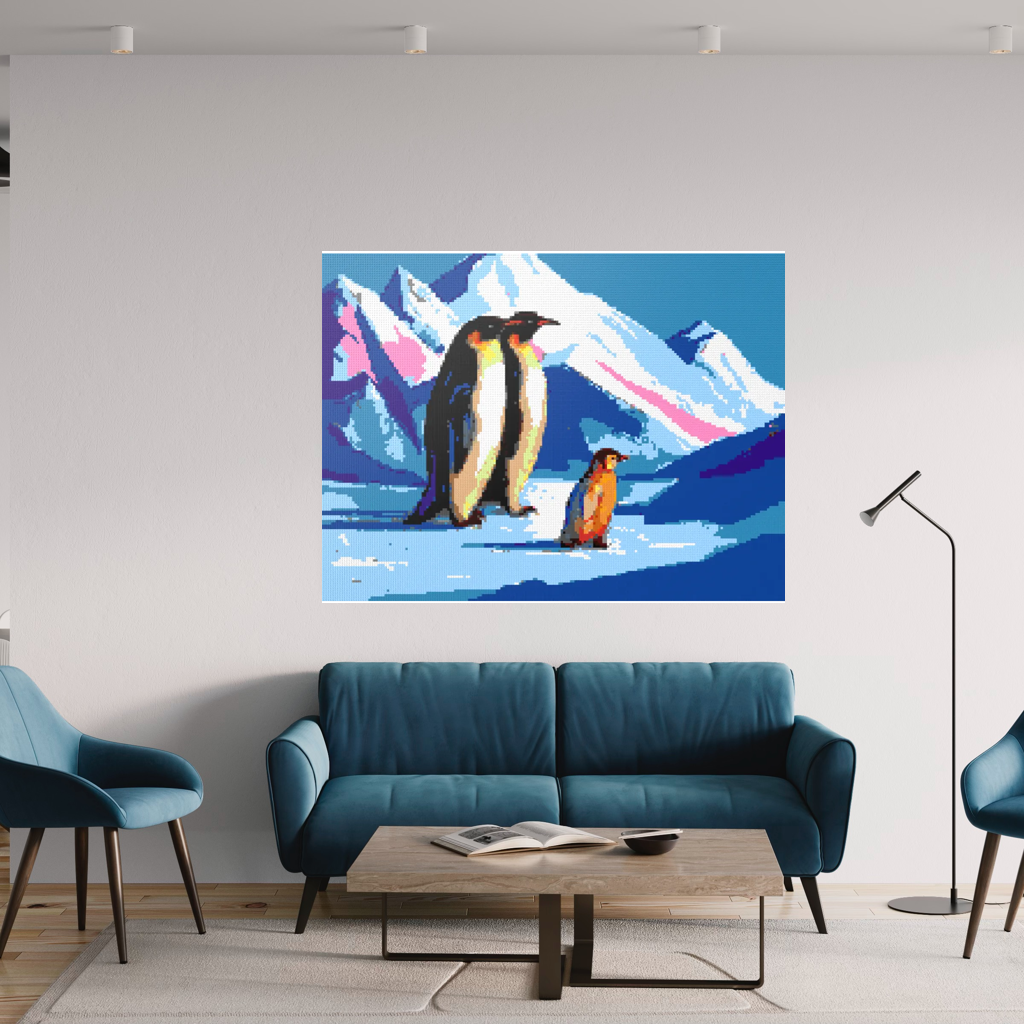 Happy Penguin Family