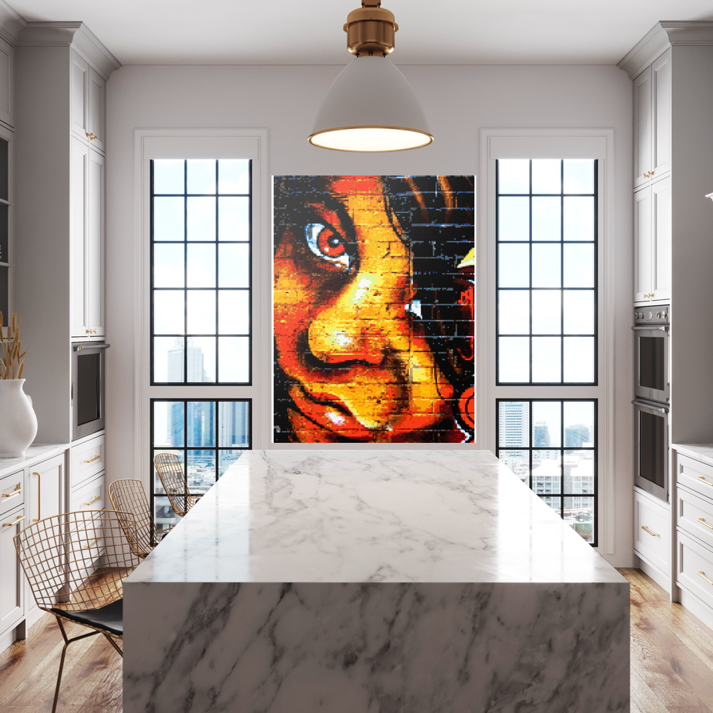 Street Art Spray Paint Face