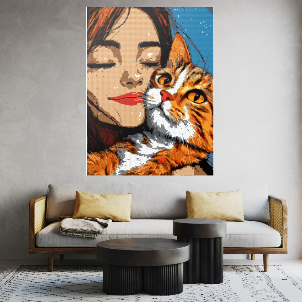 Cat's love mosaic