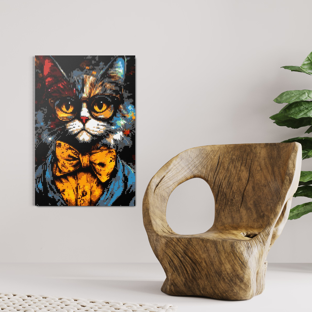 Hipster cat Bob mosaic