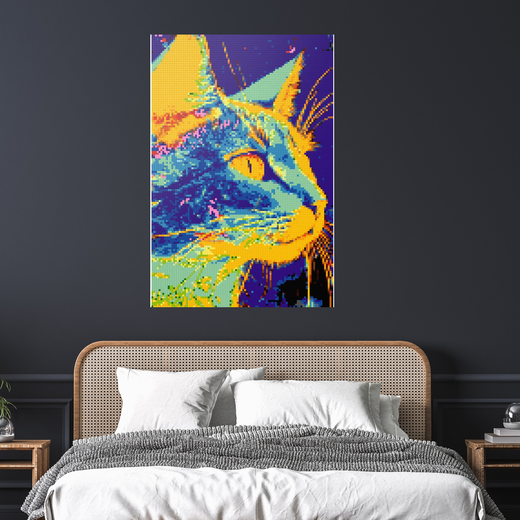Blue cat mosaic