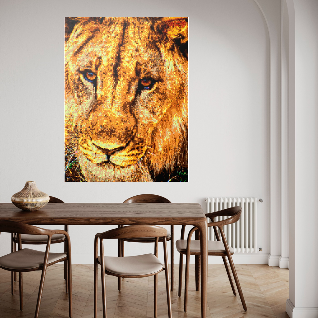 Male African Lion Closeup Portrait Large