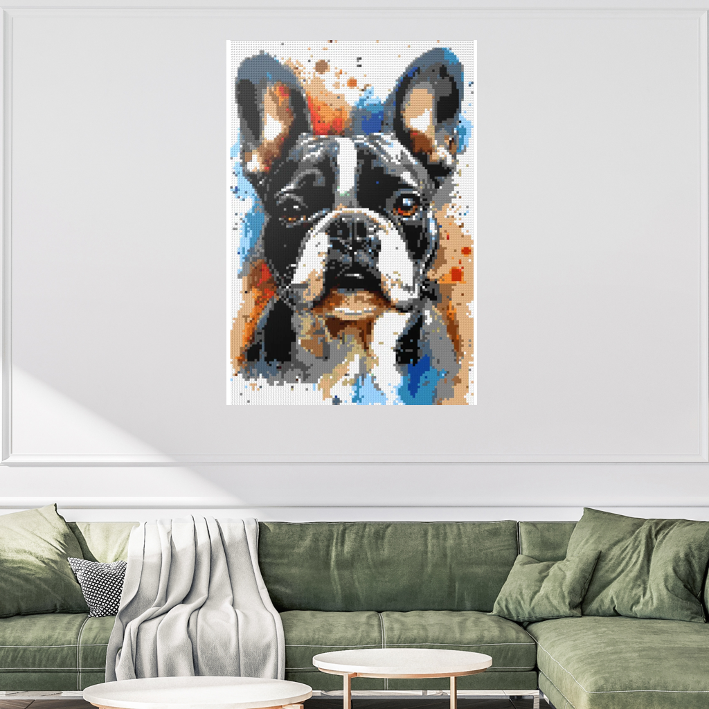 French bulldogs mosaic