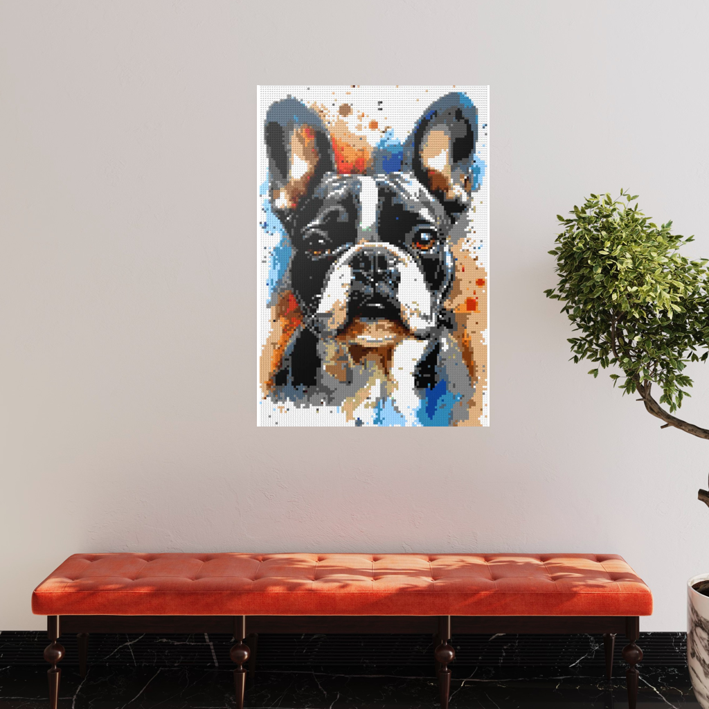 French bulldogs mosaic