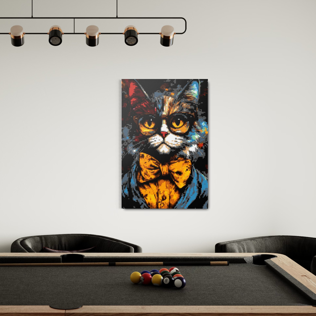 Hipster cat Bob mosaic