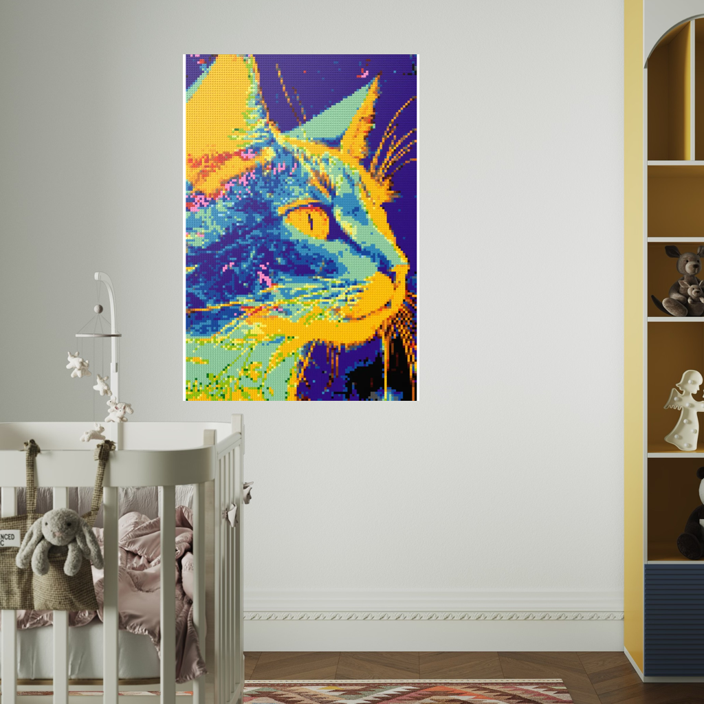 Blue cat mosaic