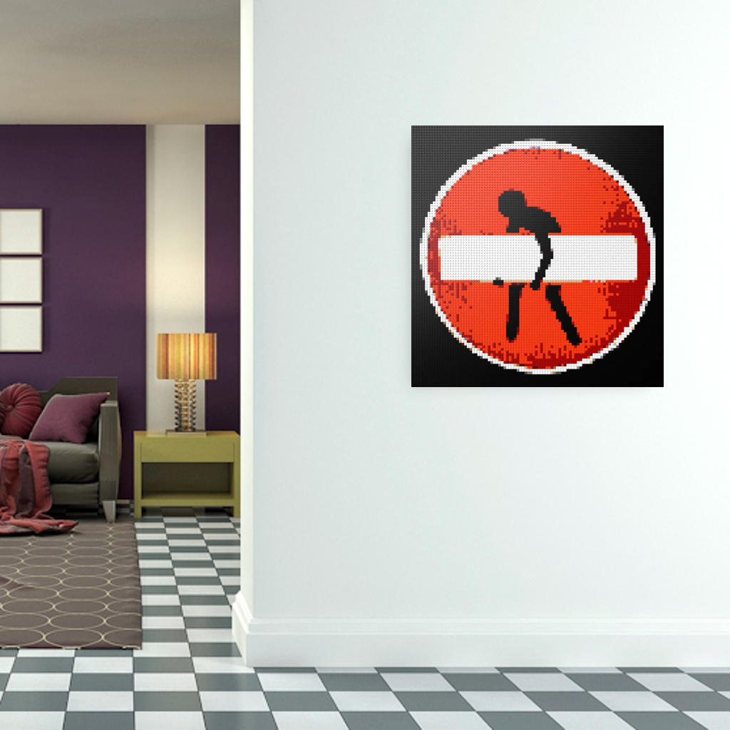 No Entry Street Art Sign