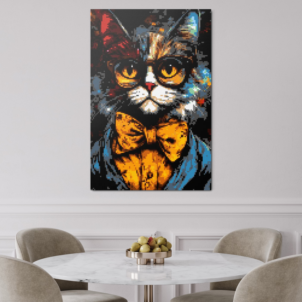 Hipster cat Bob mosaic