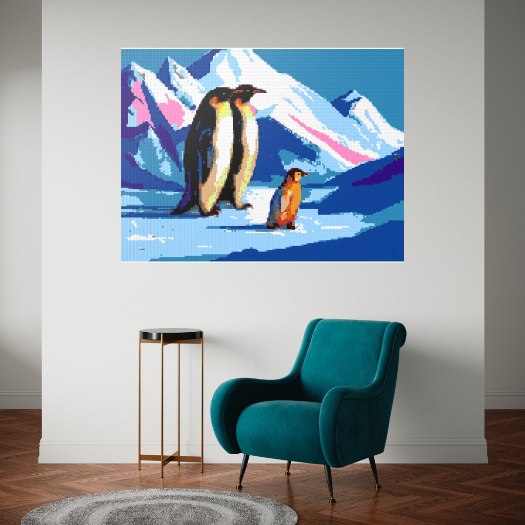 Happy Penguin Family