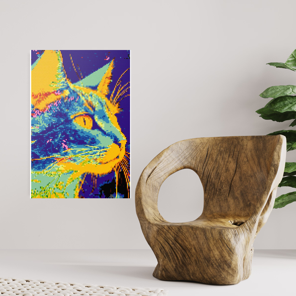 Blue cat mosaic