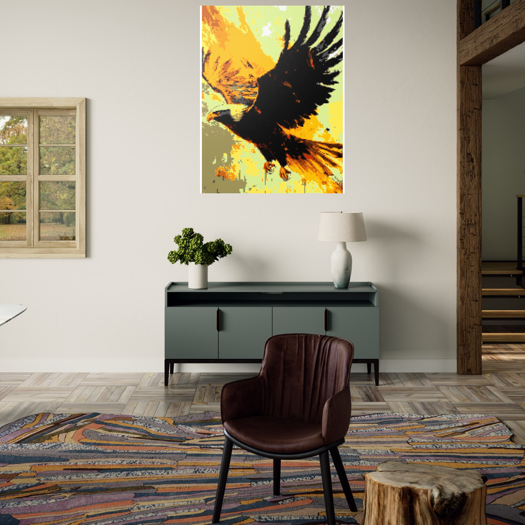 Eagle bird animal mosaic
