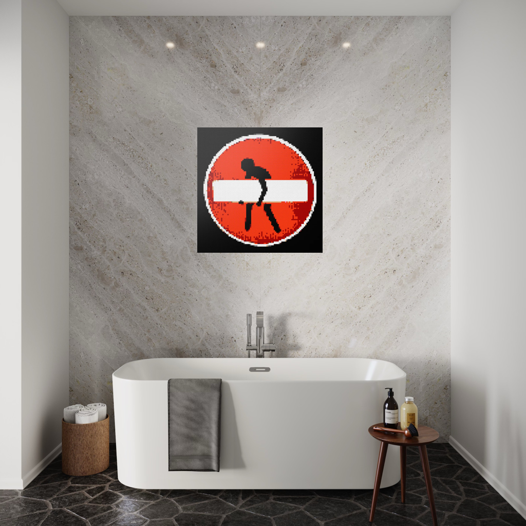 No Entry Street Art Sign