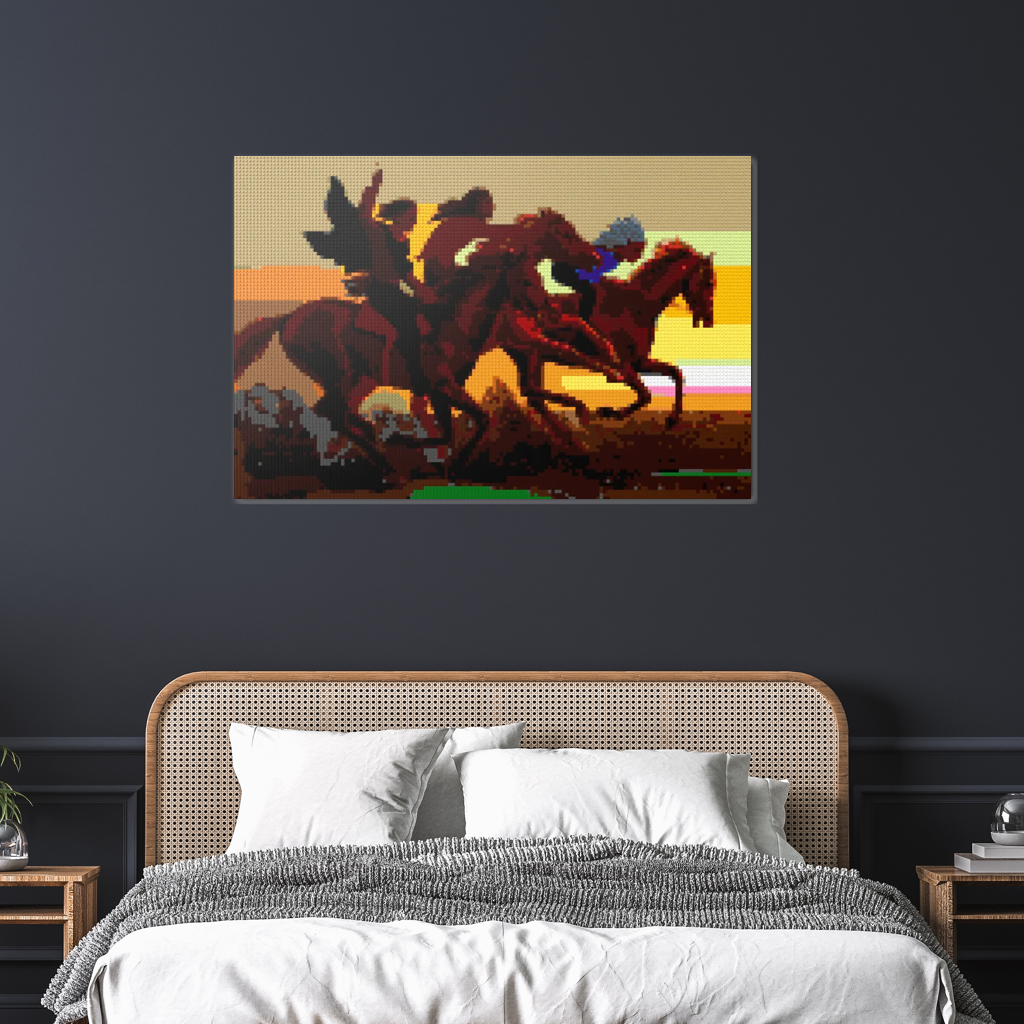 Native American Riders at Sunset