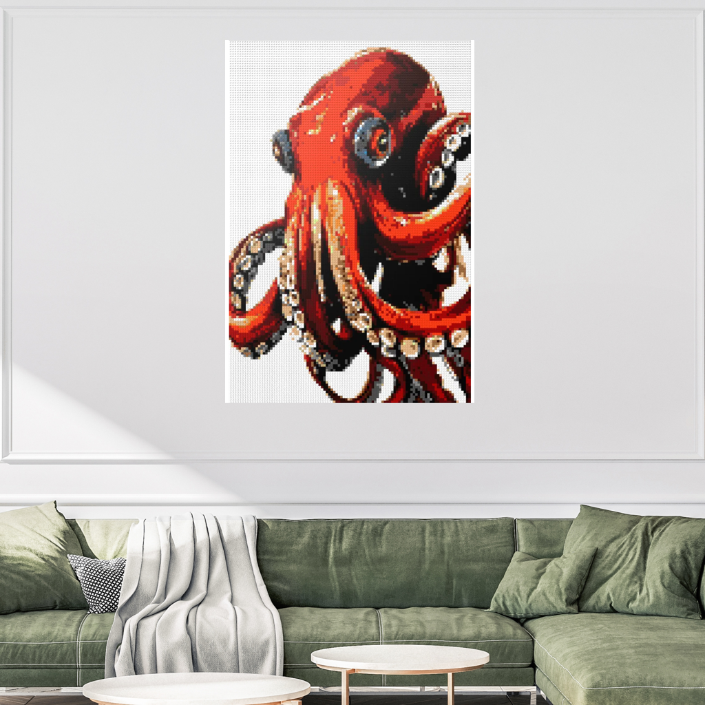 Red Octopus mosaic