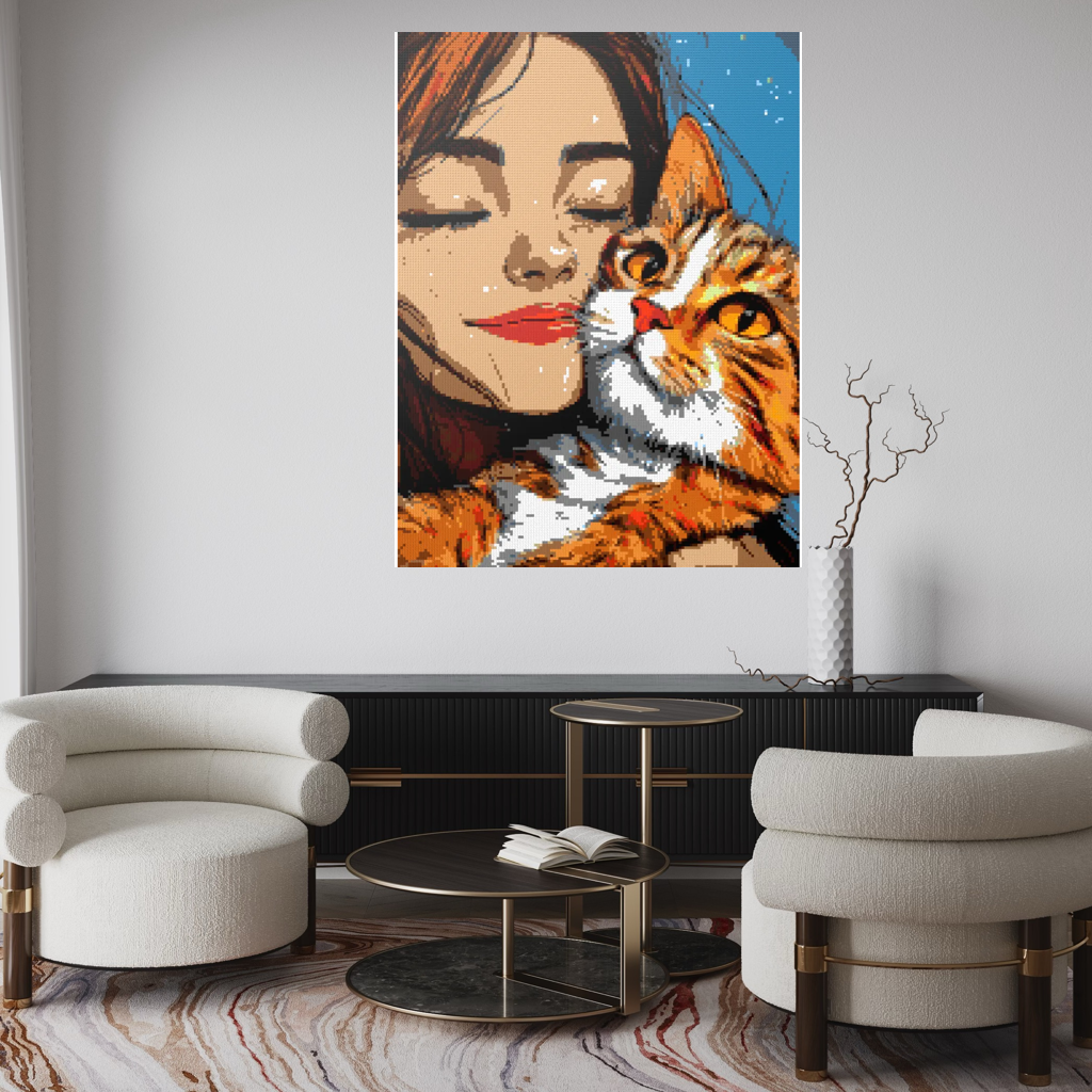Cat's love mosaic