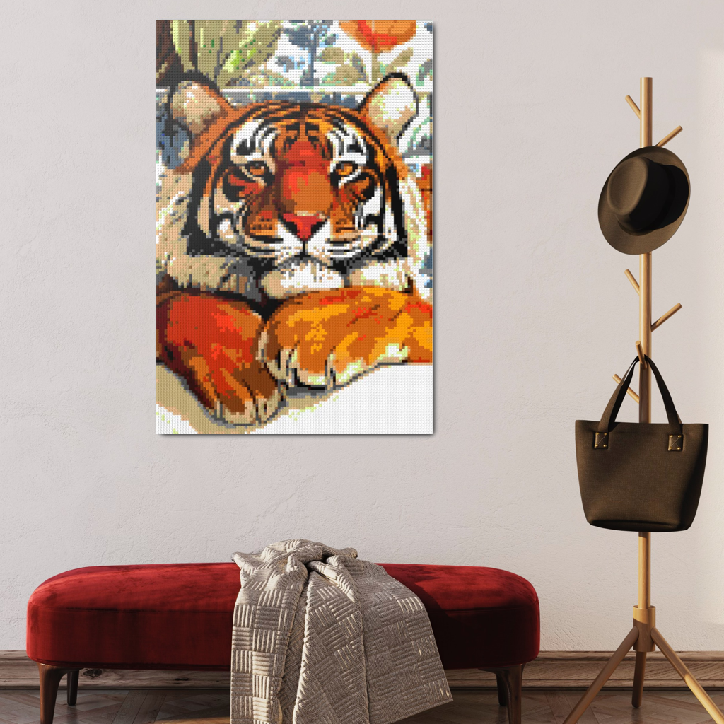 Tiger in bathtube Mosaic