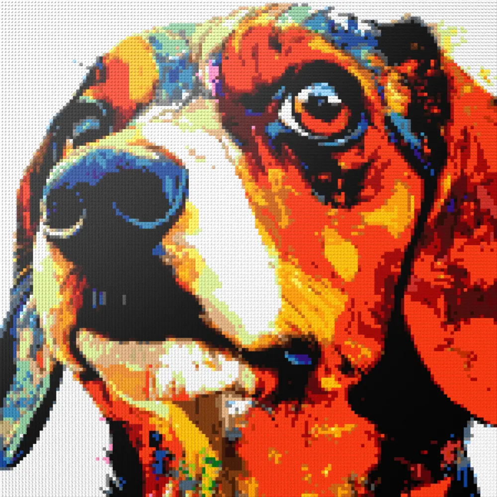 Dog dachshund mosaic