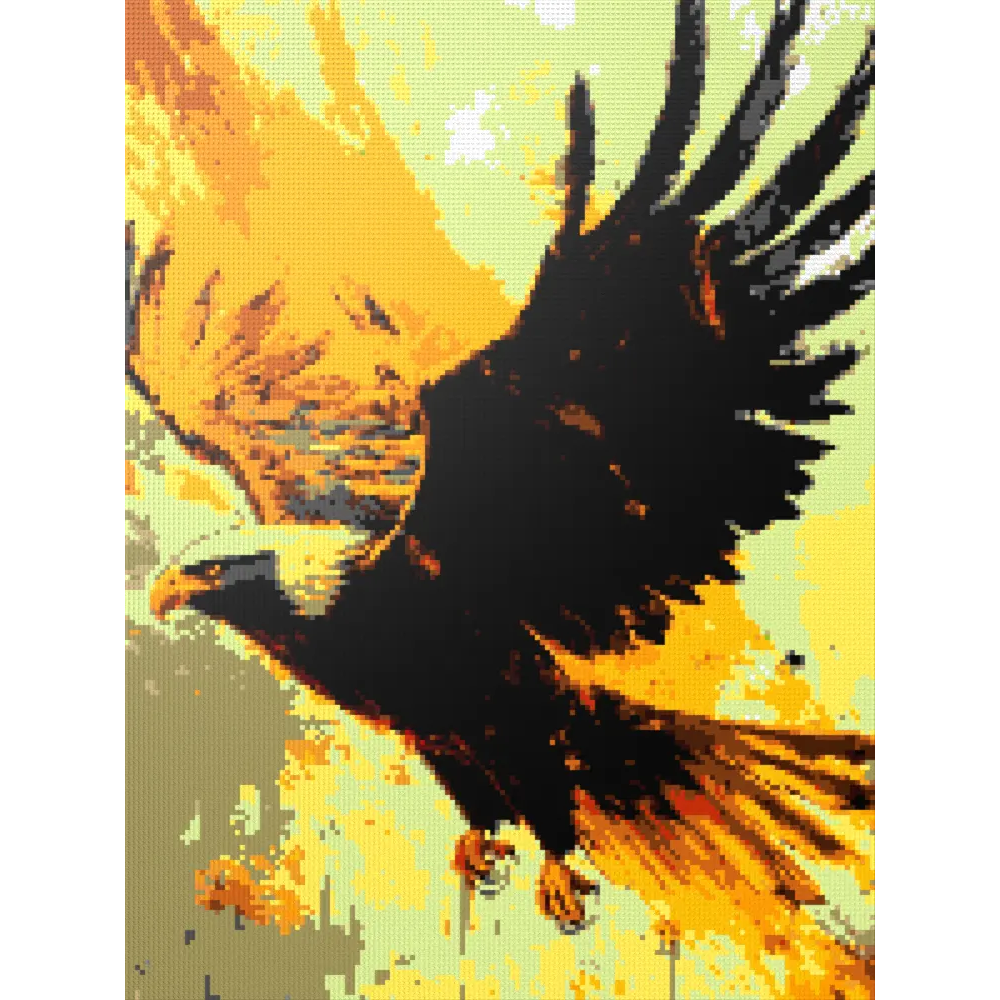 Eagle bird animal mosaic