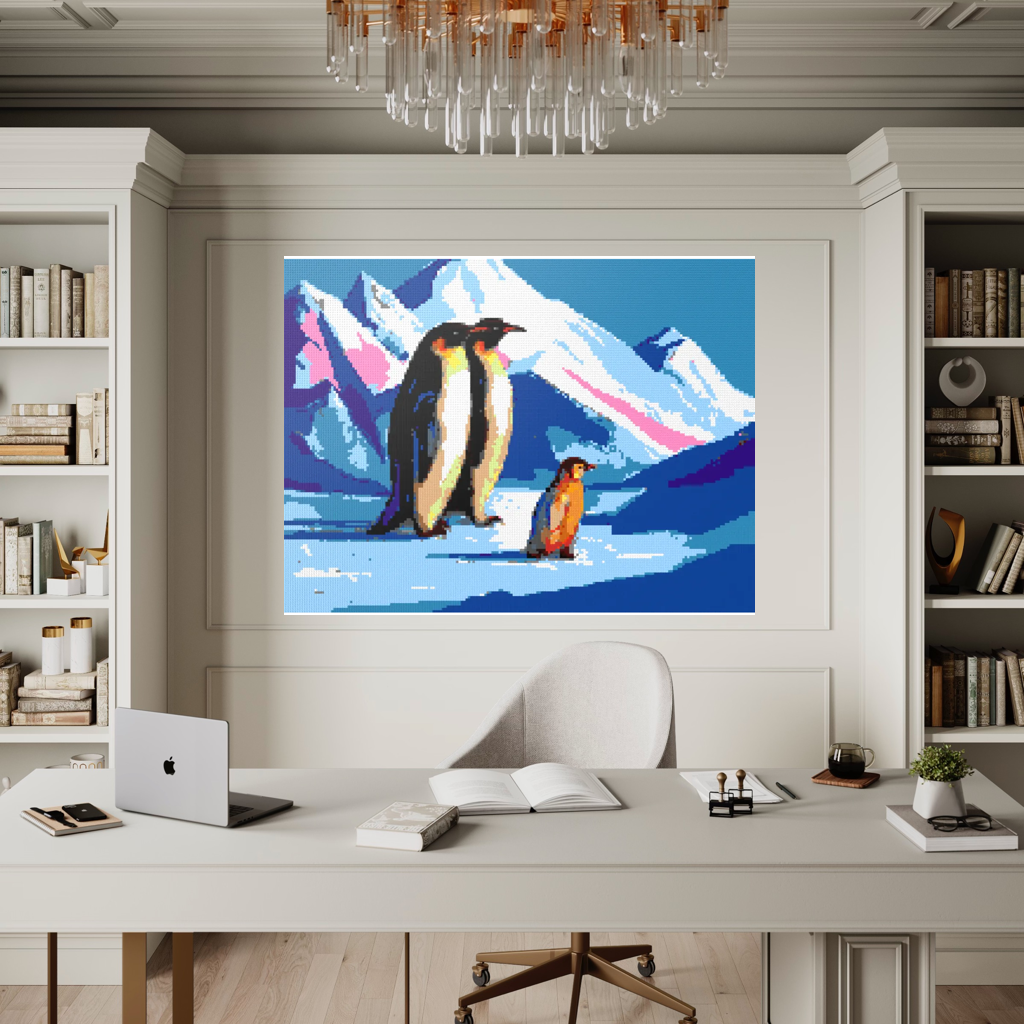 Happy Penguin Family