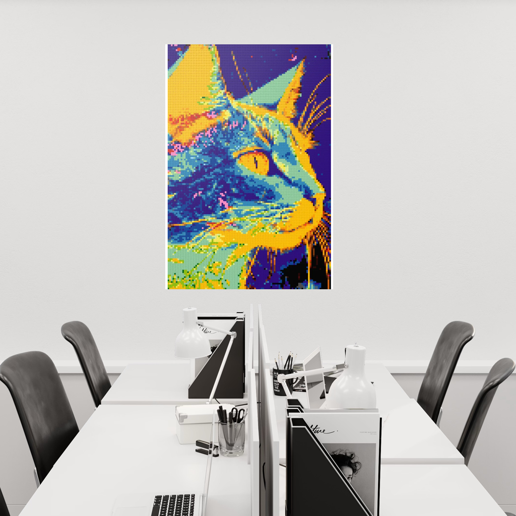 Blue cat mosaic