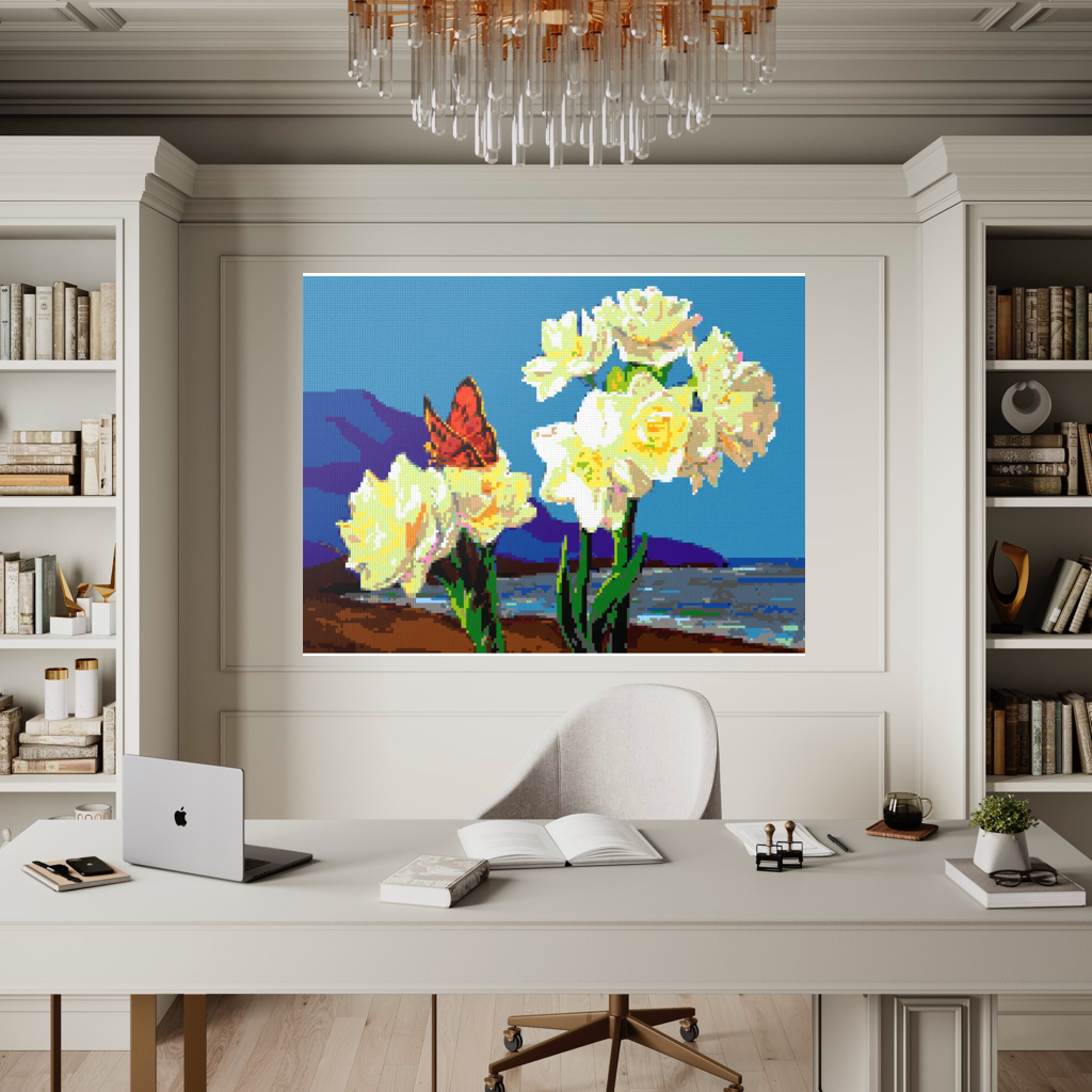 A Morning Greeting from Narcissus Flowers