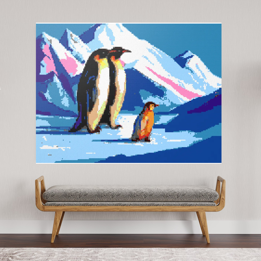 Happy Penguin Family