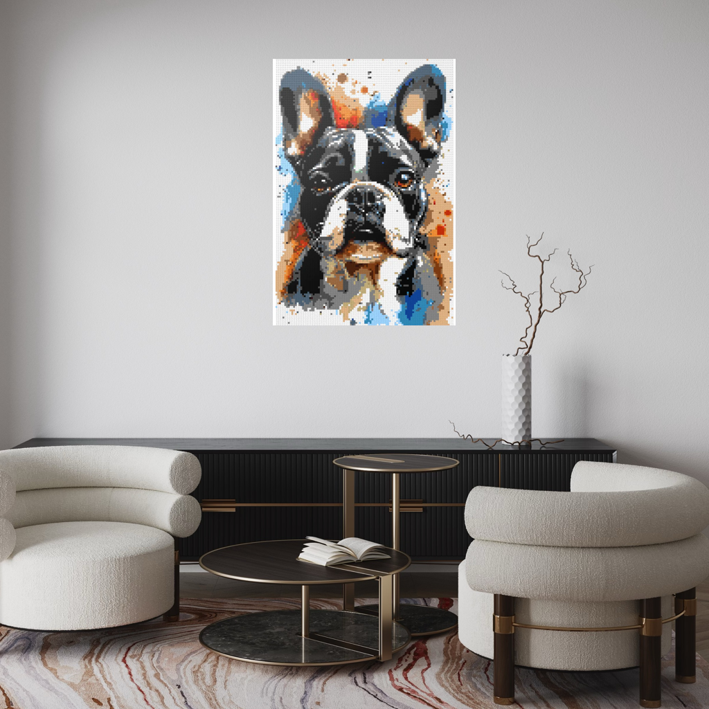French bulldogs mosaic