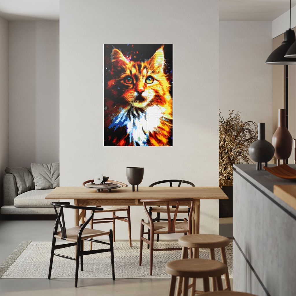 The big fluffy cat mosaic