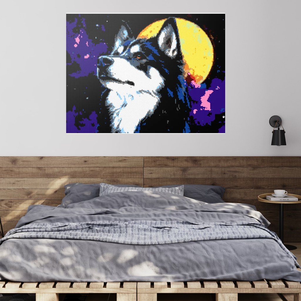 Dog Husky Wolfi mosaic