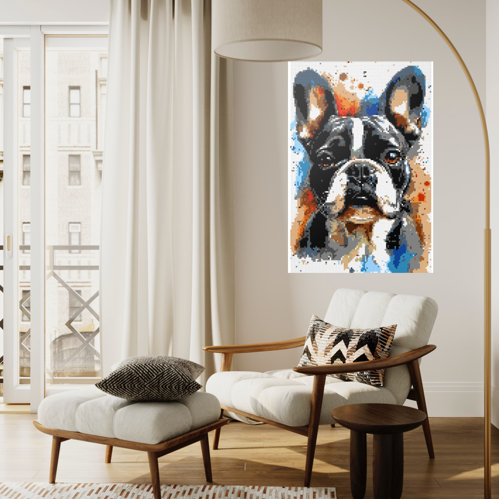 French bulldogs mosaic