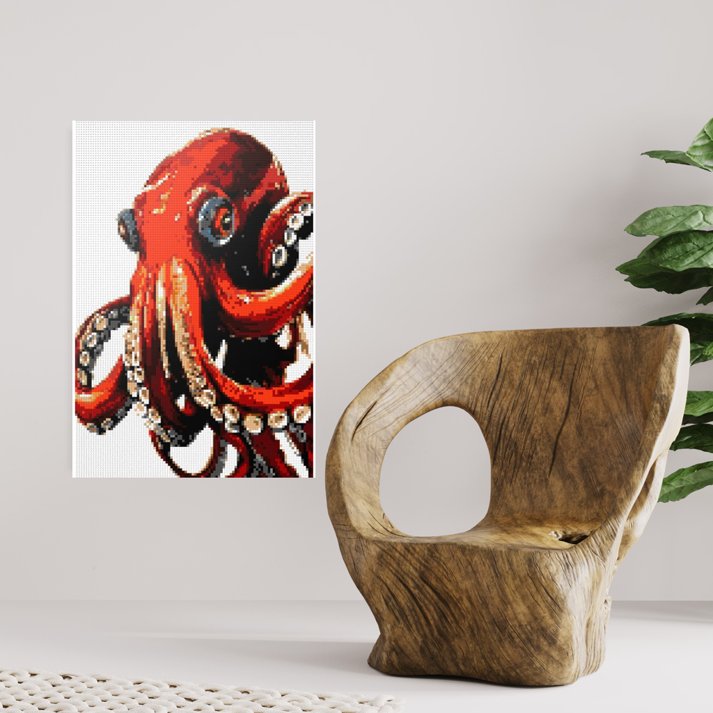 Red Octopus mosaic