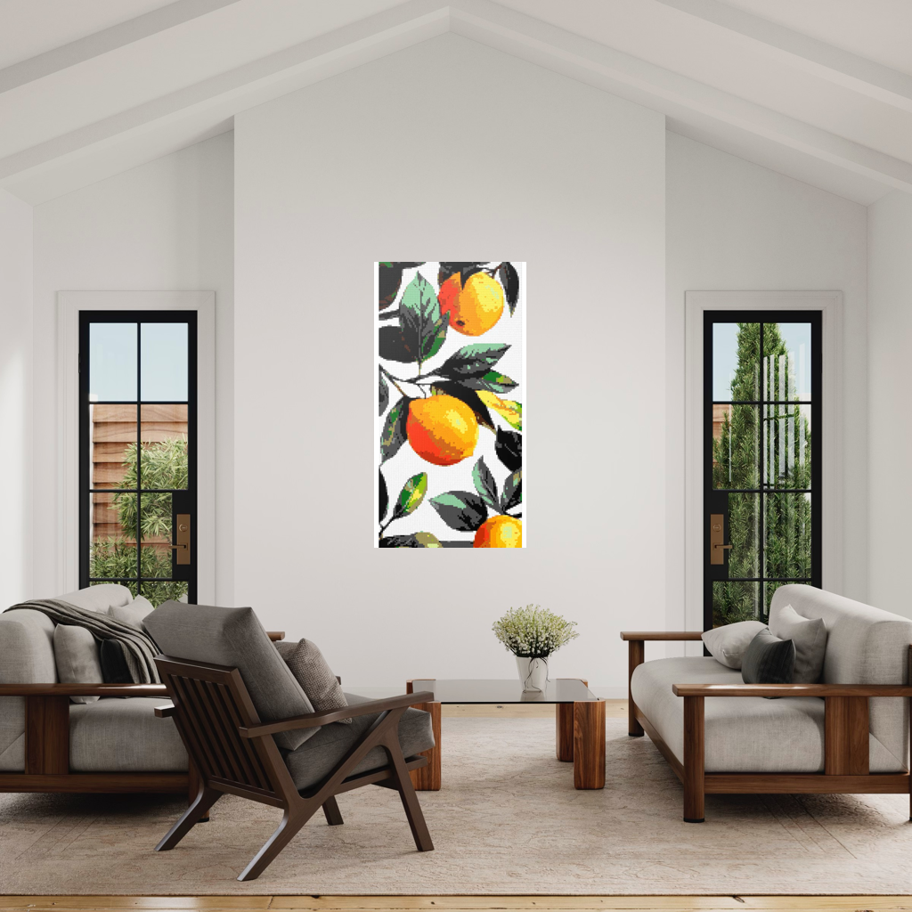 Lemons botanical art mosaic