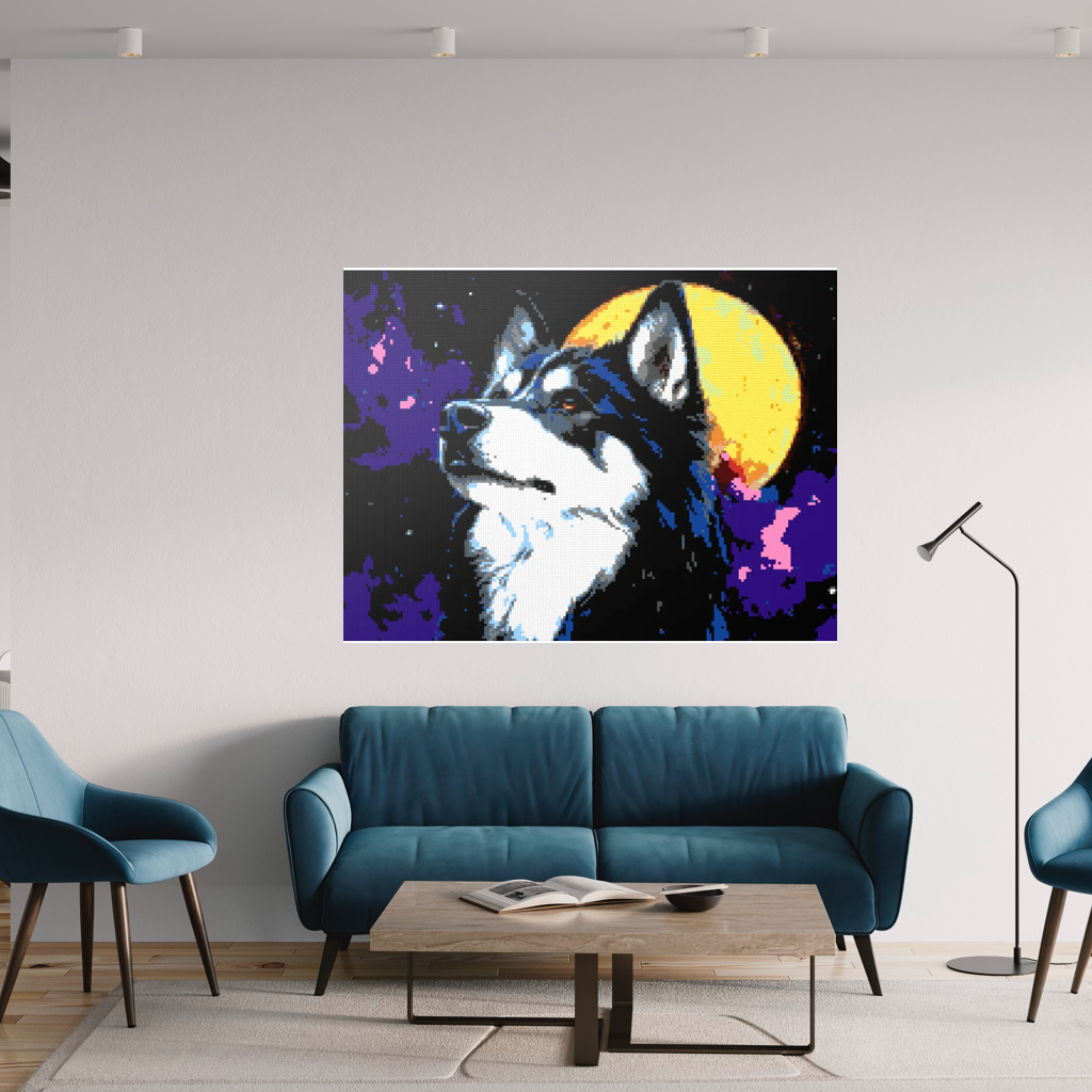 Dog Husky Wolfi mosaic