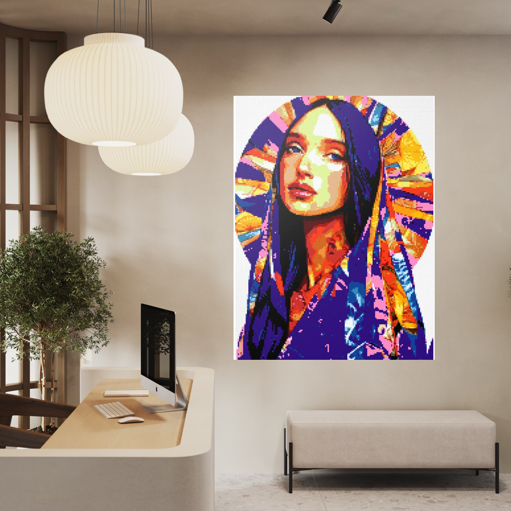 Beautiful woman mosaic