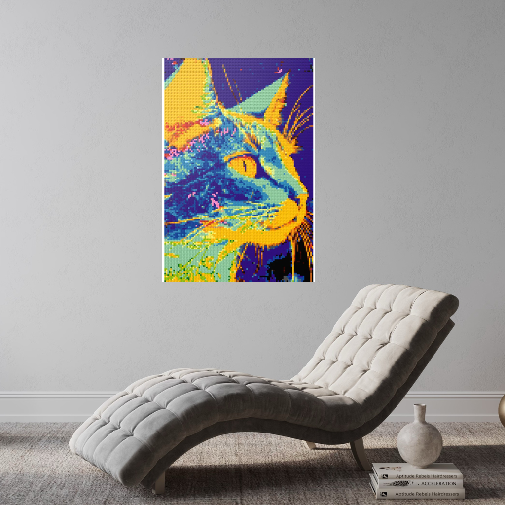 Blue cat mosaic